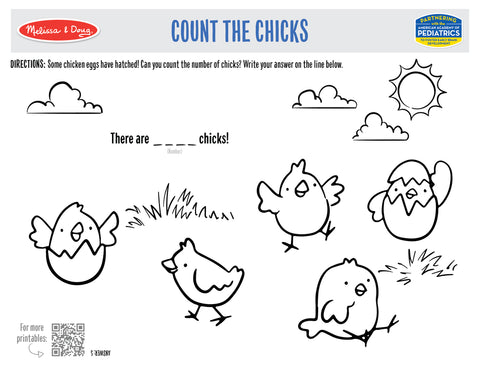 Melissa & Doug Count the Chicks Printable