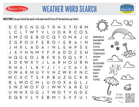 Melissa & Doug Weather Word Search Printable