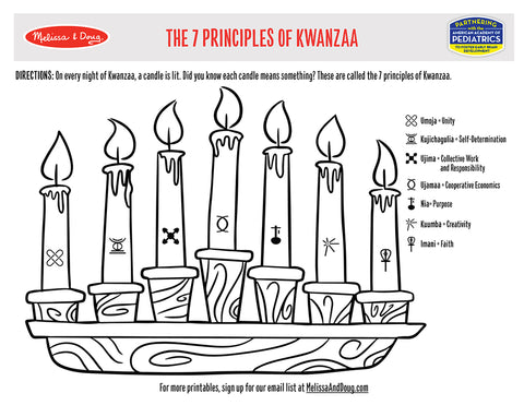 Melissa & Doug 7 Principles of Kwanzaa Printable