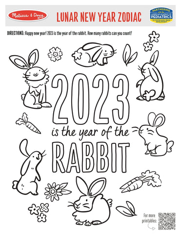 Melissa & Doug Celebrating Chinese New Year Year of the Rabbit 2023 Printable