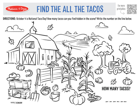 National Taco Day Printable Activity