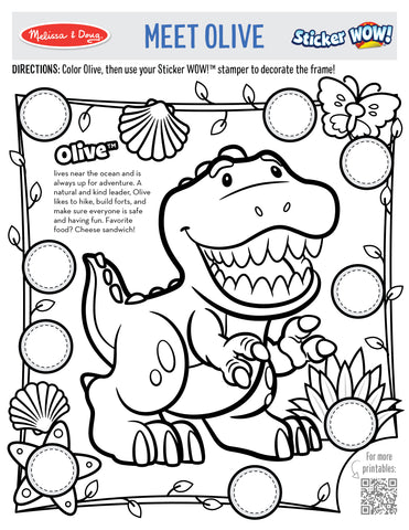 Melissa & Doug Sticker WOW! Printable - Meet Olive