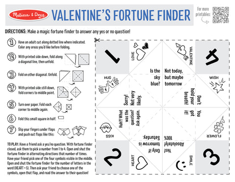 Melissa & Doug Valentine's Day Fortune Finder Printable