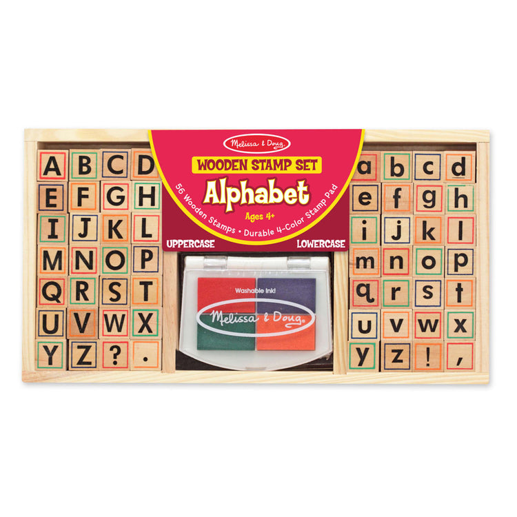 Melissa & Doug Wooden Stamp Set, Happy Handles