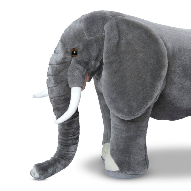 large standing stuffed elephant