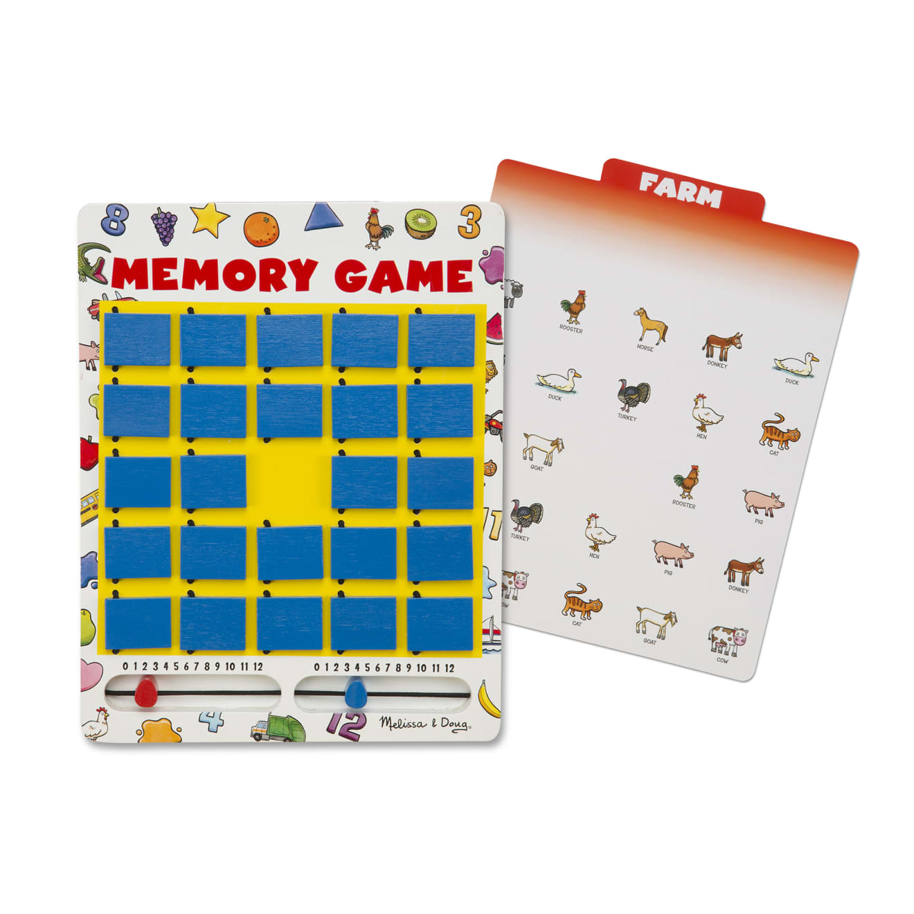 Memo Loto of wood - Memory game for 2 players