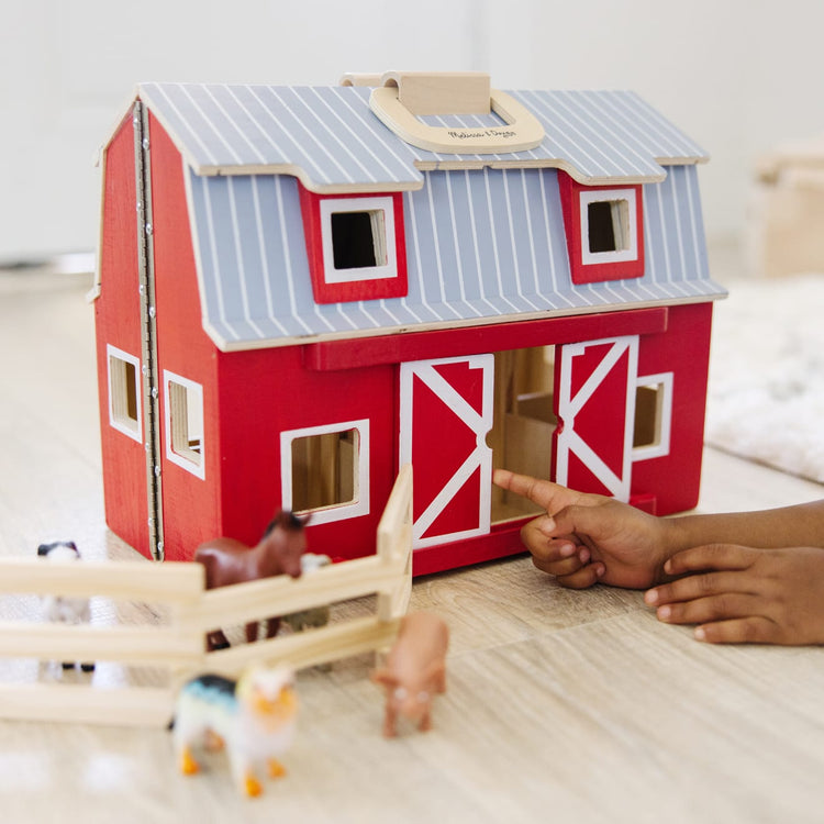 childrens toy wooden barn