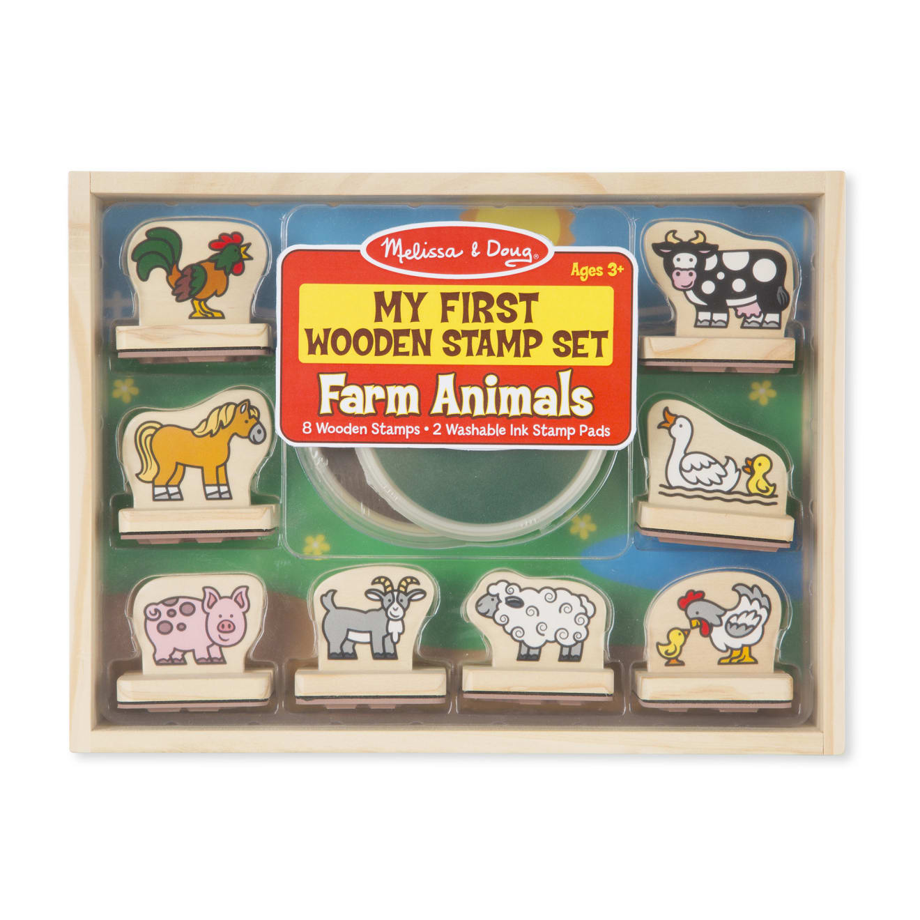 Melissa & Doug Farm ANIMALS-MY First Wooden Stamp Set