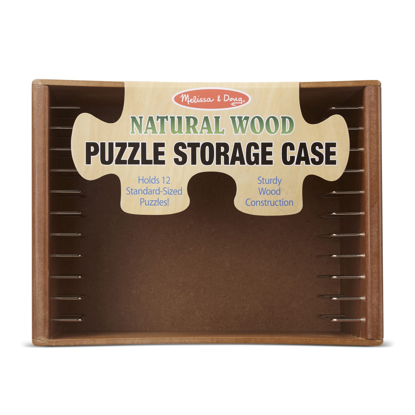  Melissa & Doug Natural Wood Puzzle Storage Case (Holds