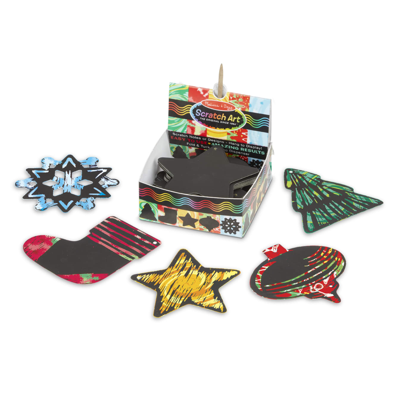 Melissa & Doug Scratch Art Rainbow Mini Notes (125) With Wooden Stylus -  Color Scratch Art Mini Notes, Party Favors, Stocking Stuffers, Arts And