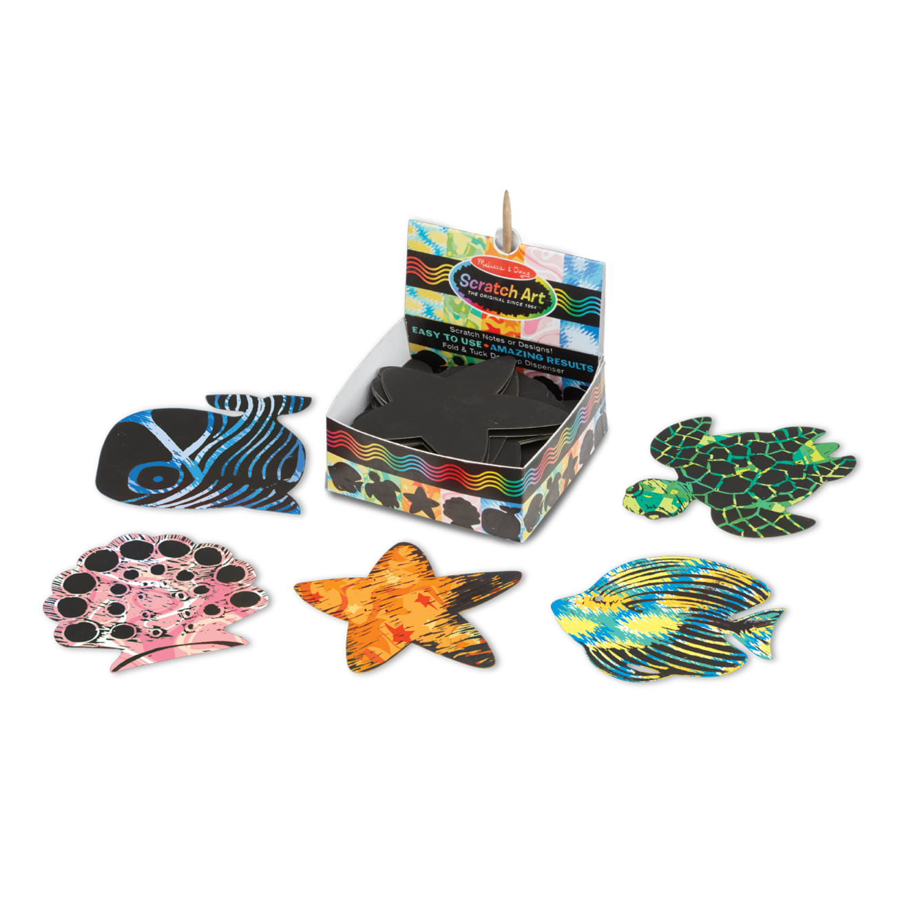 Scratch Art Nature Scratchin' Shapes Group Pack - null - Melissa & Doug