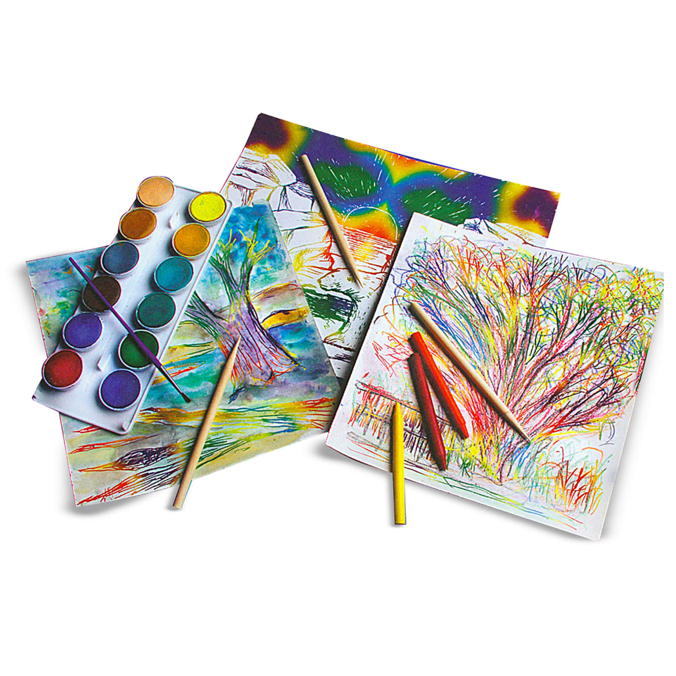 Kids Scratch Art Set 50 Piece Rainbow Magic Scratch Paper With 5