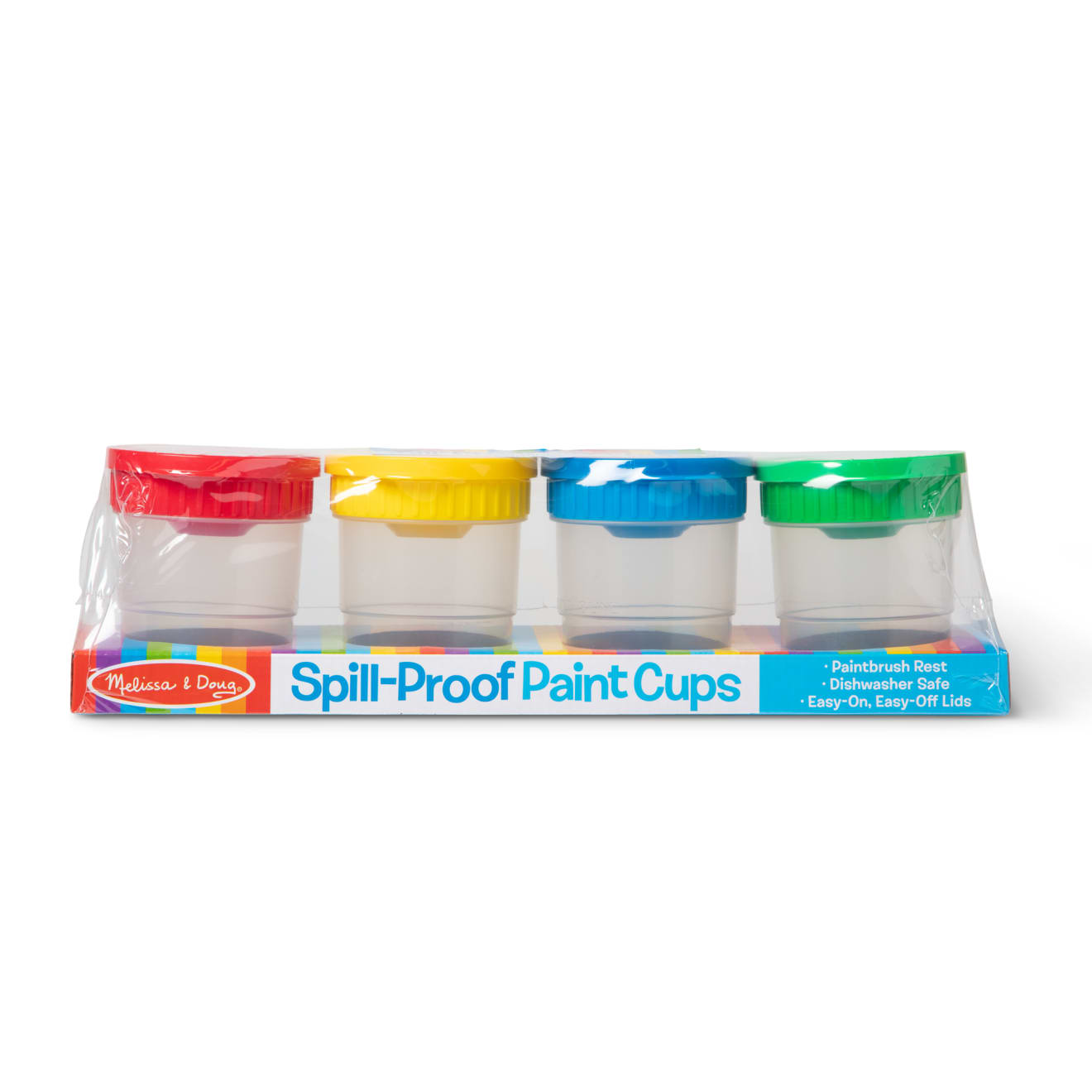 Art Supply 4 Piece Children No Spill Paint Cups with Colored Lids