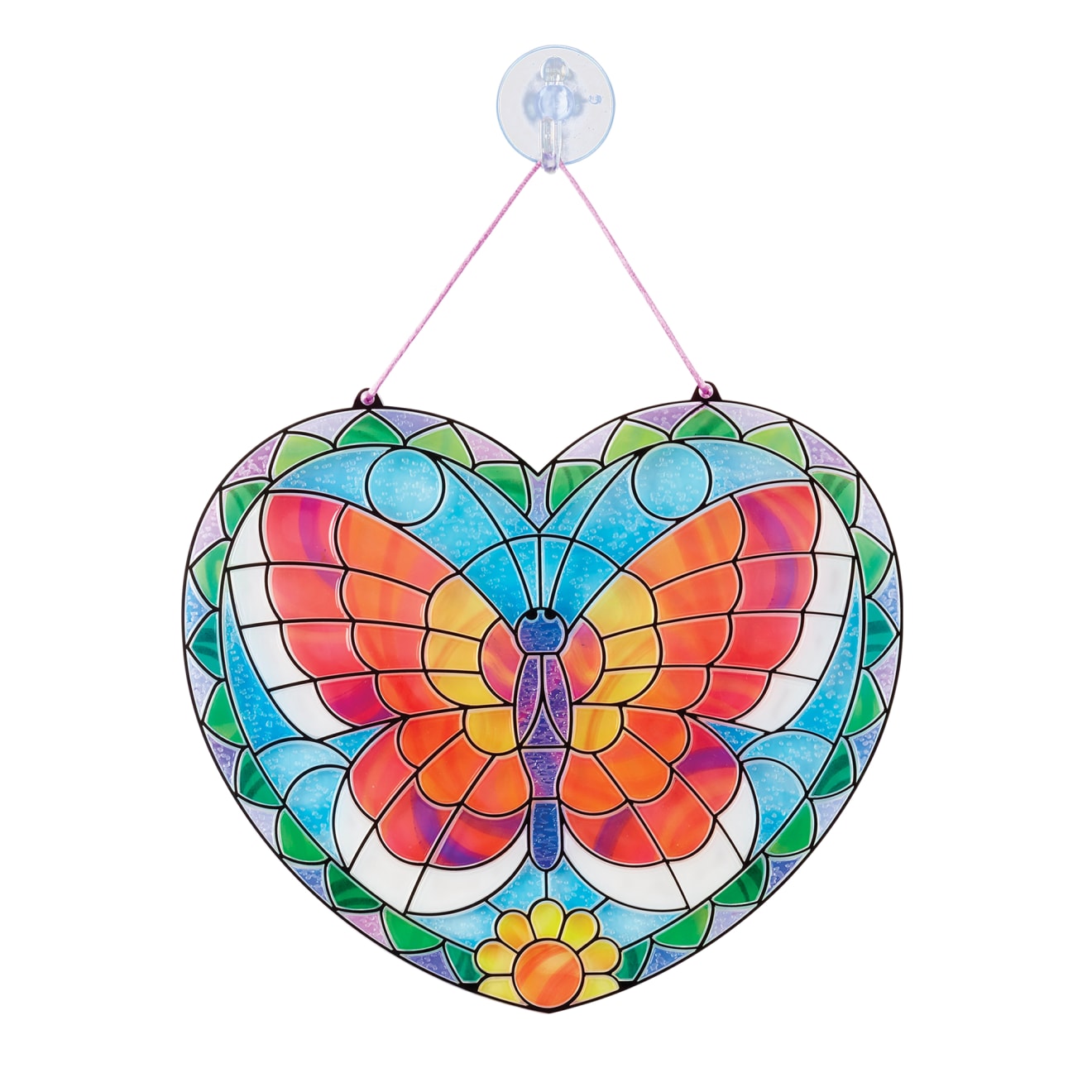 Joy Of Coloring Stained Glass Window Art Clings Kit-Mandalas 