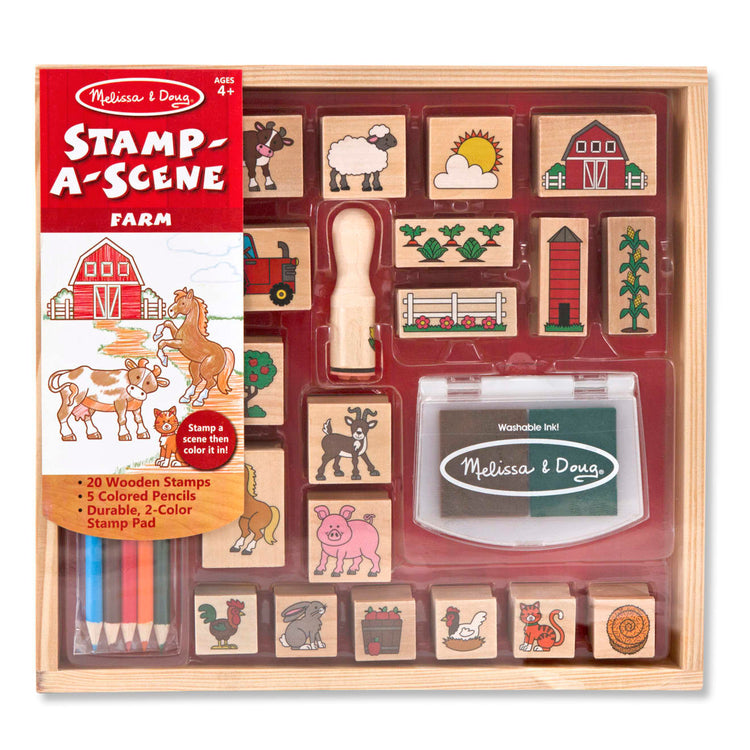 FACTORY SEALED Melissa & Doug Jumbo Deluxe Wooden Stamp Set 93416