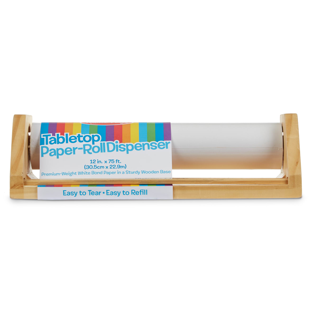 Melissa & Doug 12 Inch Tabletop Paper Roll, 12in x 75ft, PK6 8559
