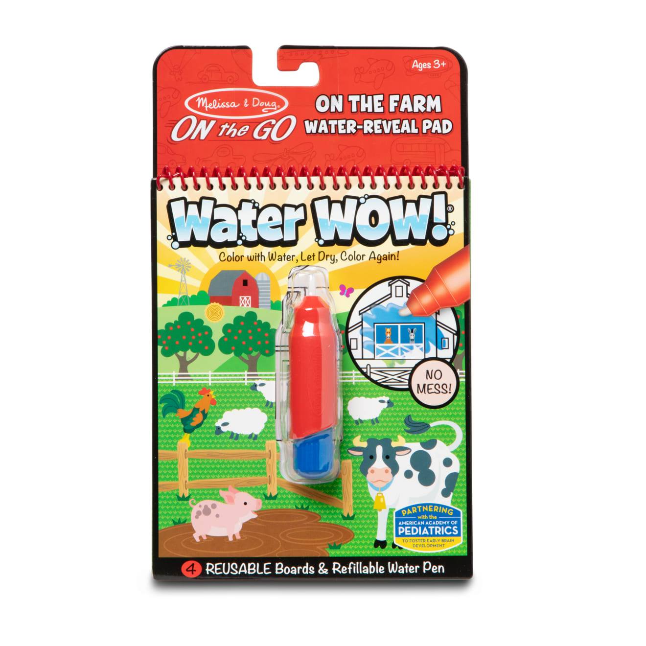 Melissa & Doug Water Wow! Farm Magic Painting Books with Water Pens | Water  Colouring Books for Children Age 3 4 5 6 7 | Travel Toys for Toddlers on
