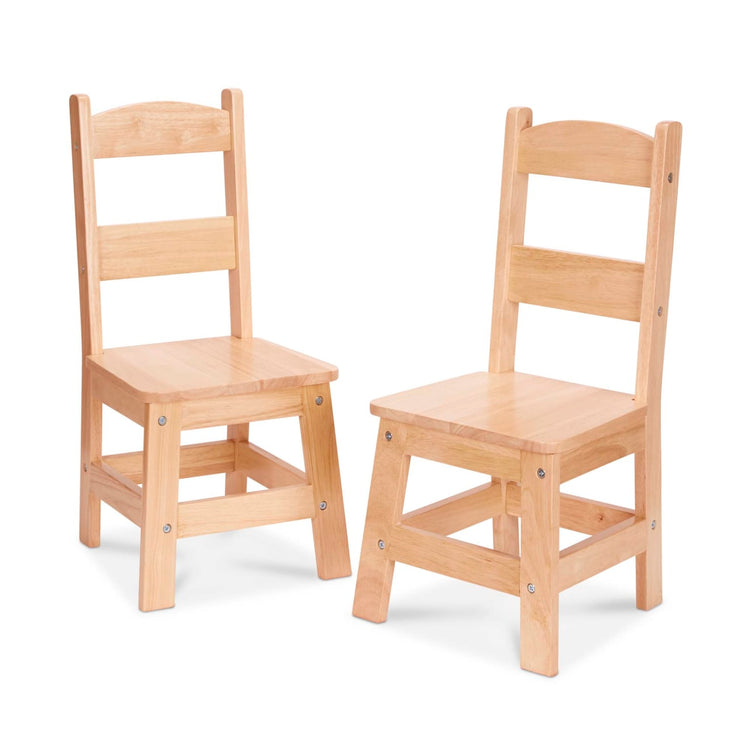 Melissa & Doug Solid Wood Table And 2 Chairs Set - Light Finish