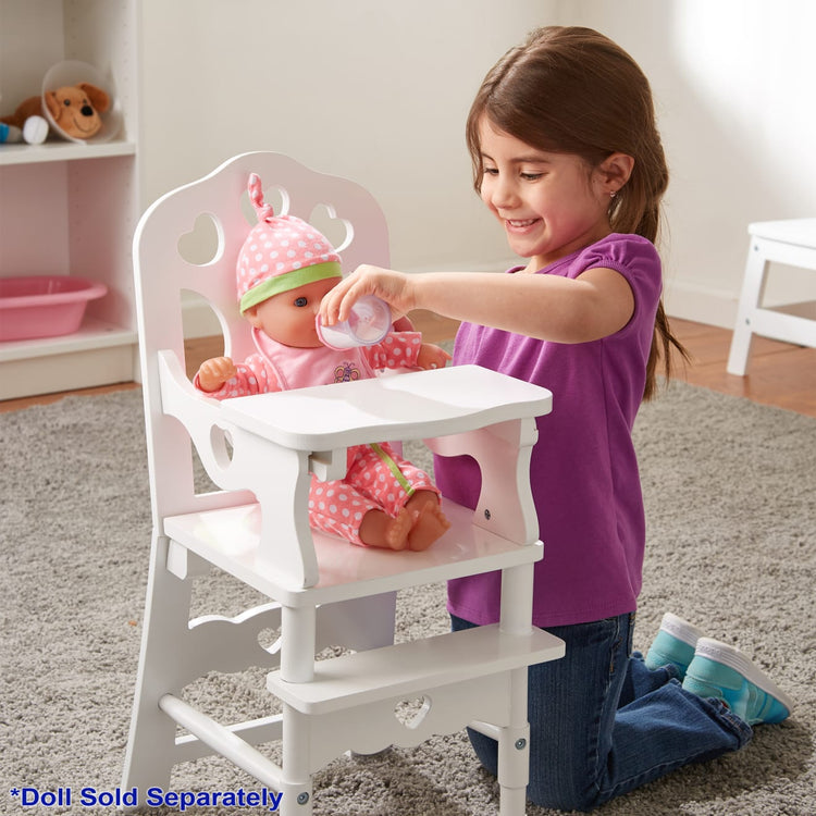 wooden dolls high chair argos