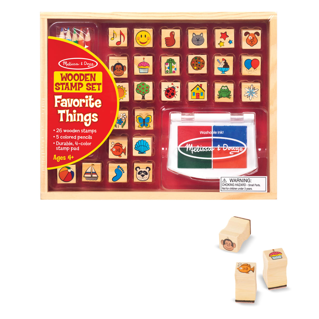 Wooden Stamp Set - Happy Handles
