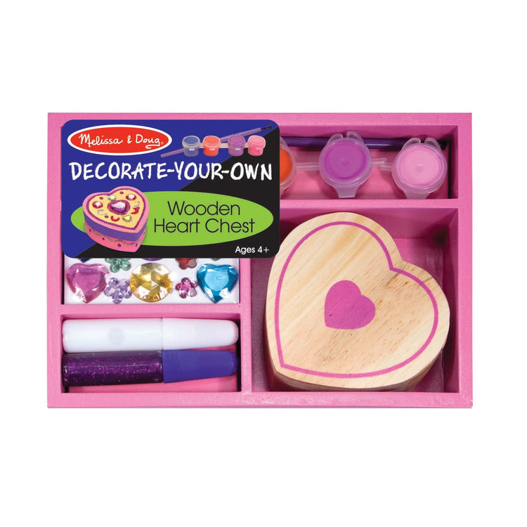 Paint Your Own Wooden Heart Treasure Box Craft Kit, Decorate Jewelry Box  Toys for Toddlers Girls, DIY Wooden Painting Projects Gifts, Valentines  Arts