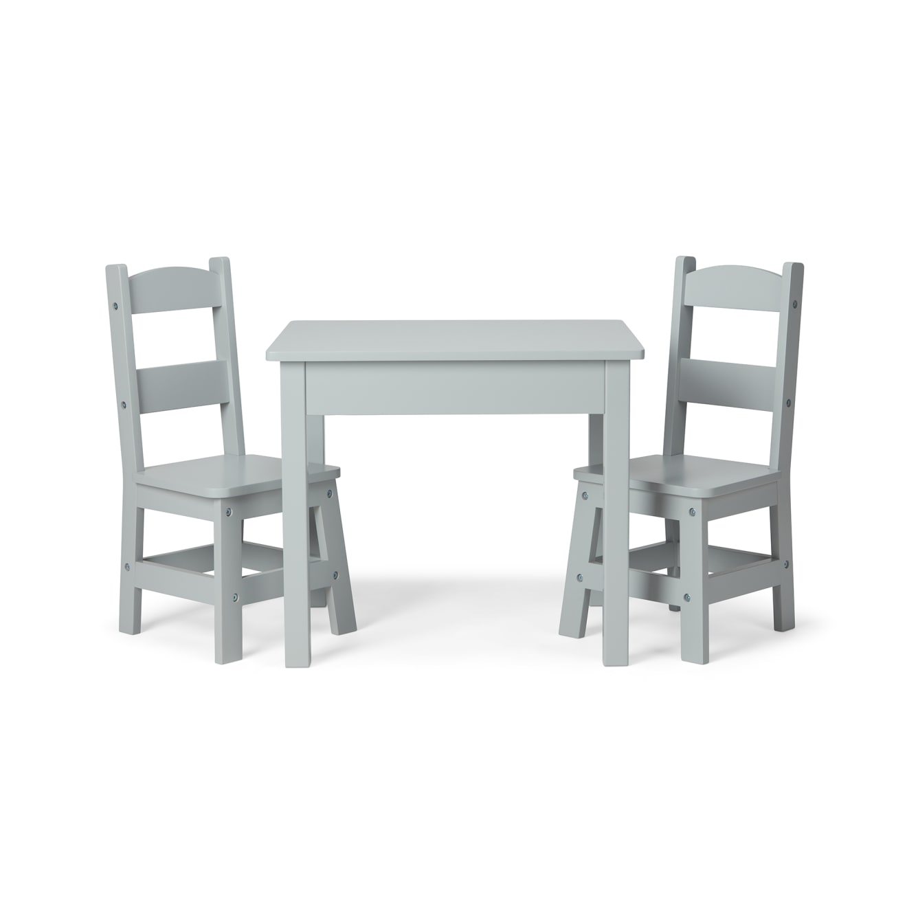 Melissa & Doug Wooden Table and 2 Chairs in White