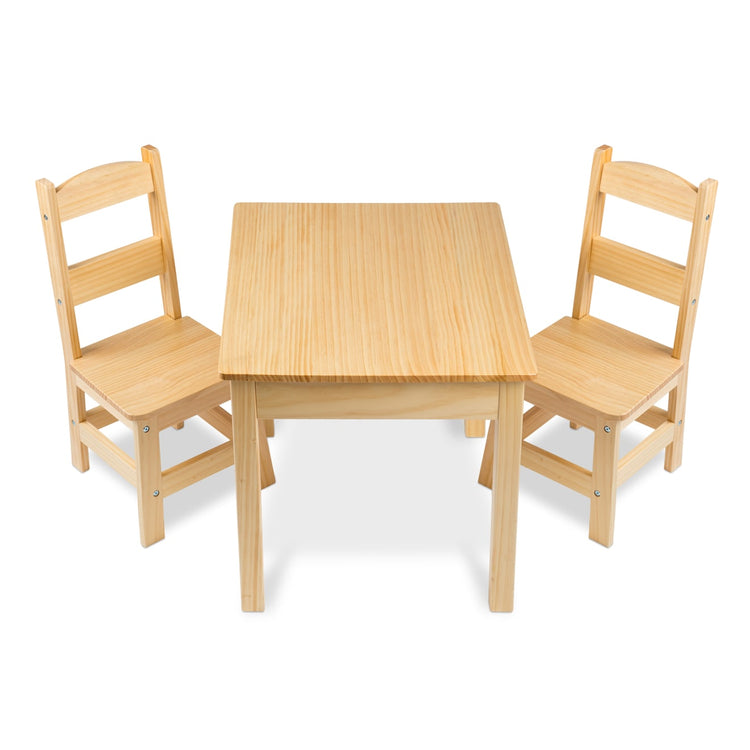 melissa and doug wooden table and chair set