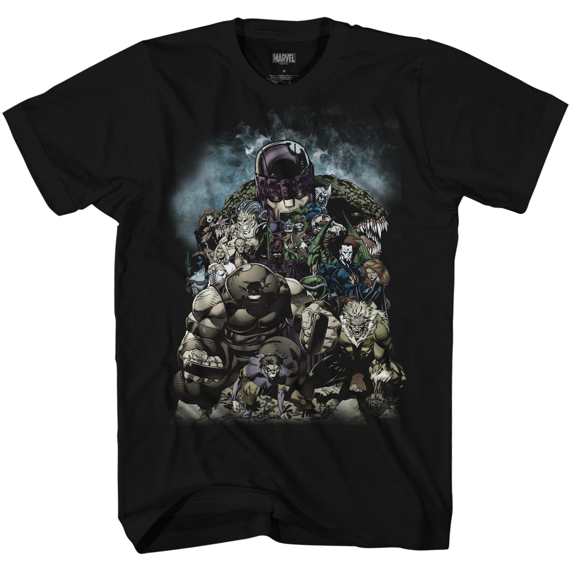 Image of Marvel X-Men 90's Villains All in Adult T-Shirt