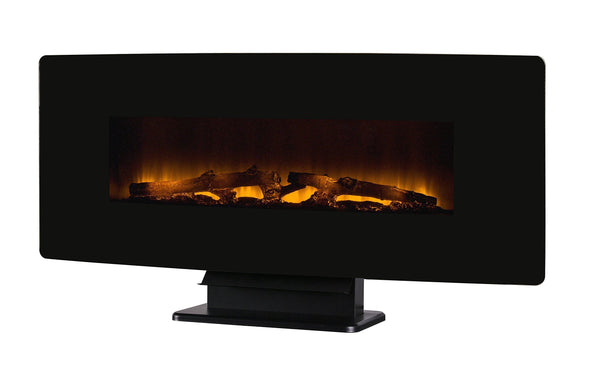 Muskoka Curved Front Black 42" Wall Mount Electric Fireplace Glass - Ecart