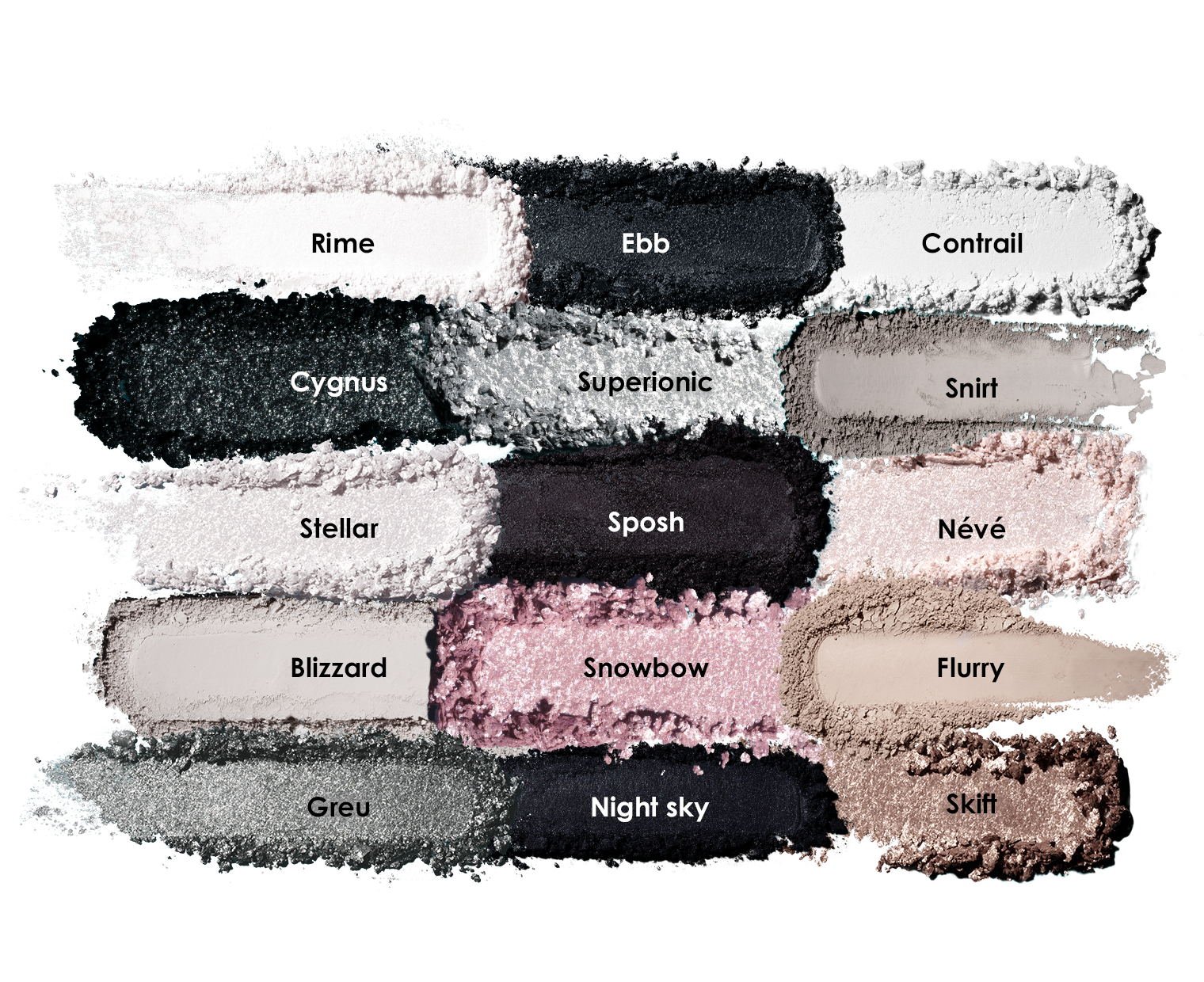 Xenon Eyeshadow Palette, Gray & Icy Pink