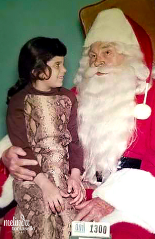Vintage Santa pic with Melinda Tomasello Art