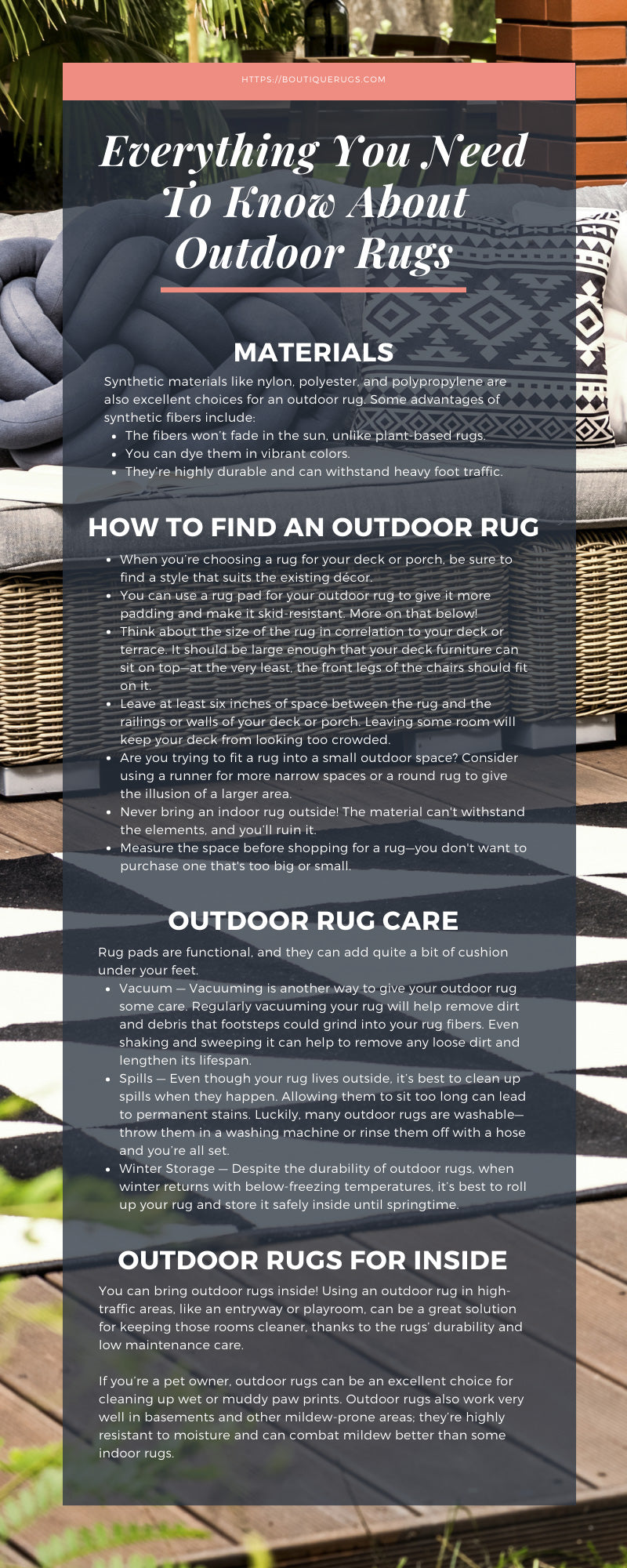 Everything you Need to Know about Outdoor Rugs