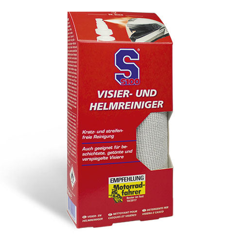 S100 Helm & Vizier reiniger (100ml, incl. Microvezel doekje)