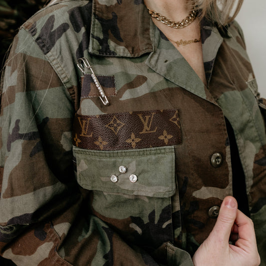 Upcycled LV Stud Army Camo Jacket 7 – PCH The Label