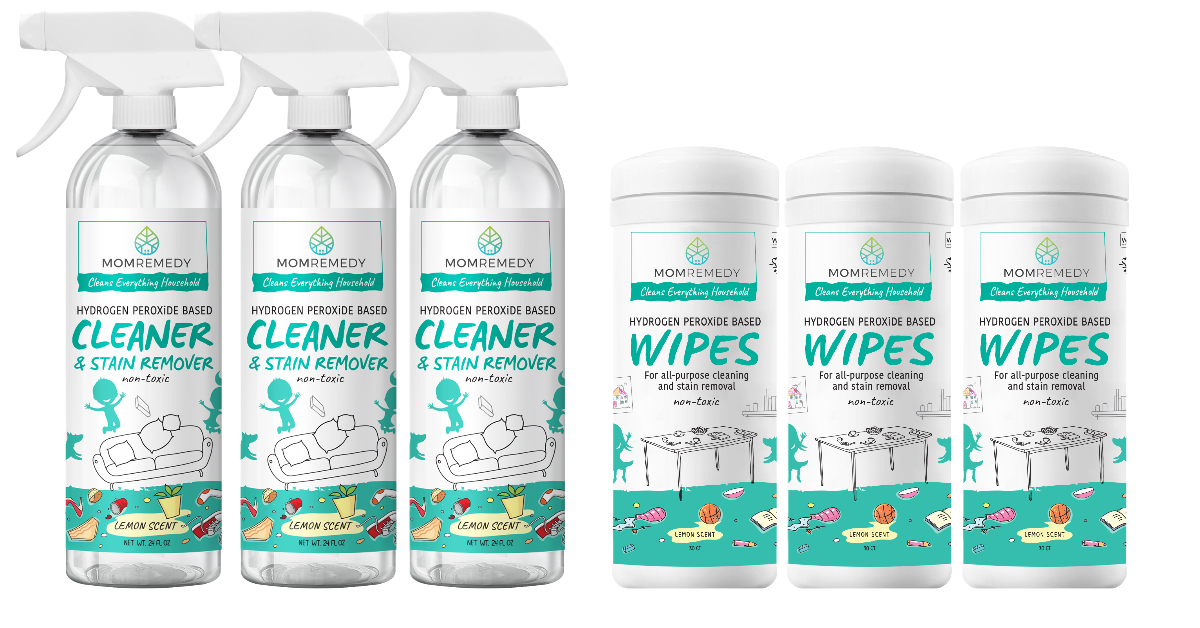 MomRemedy Bundle - Cleaning Spray & Wipes - 6 Pack