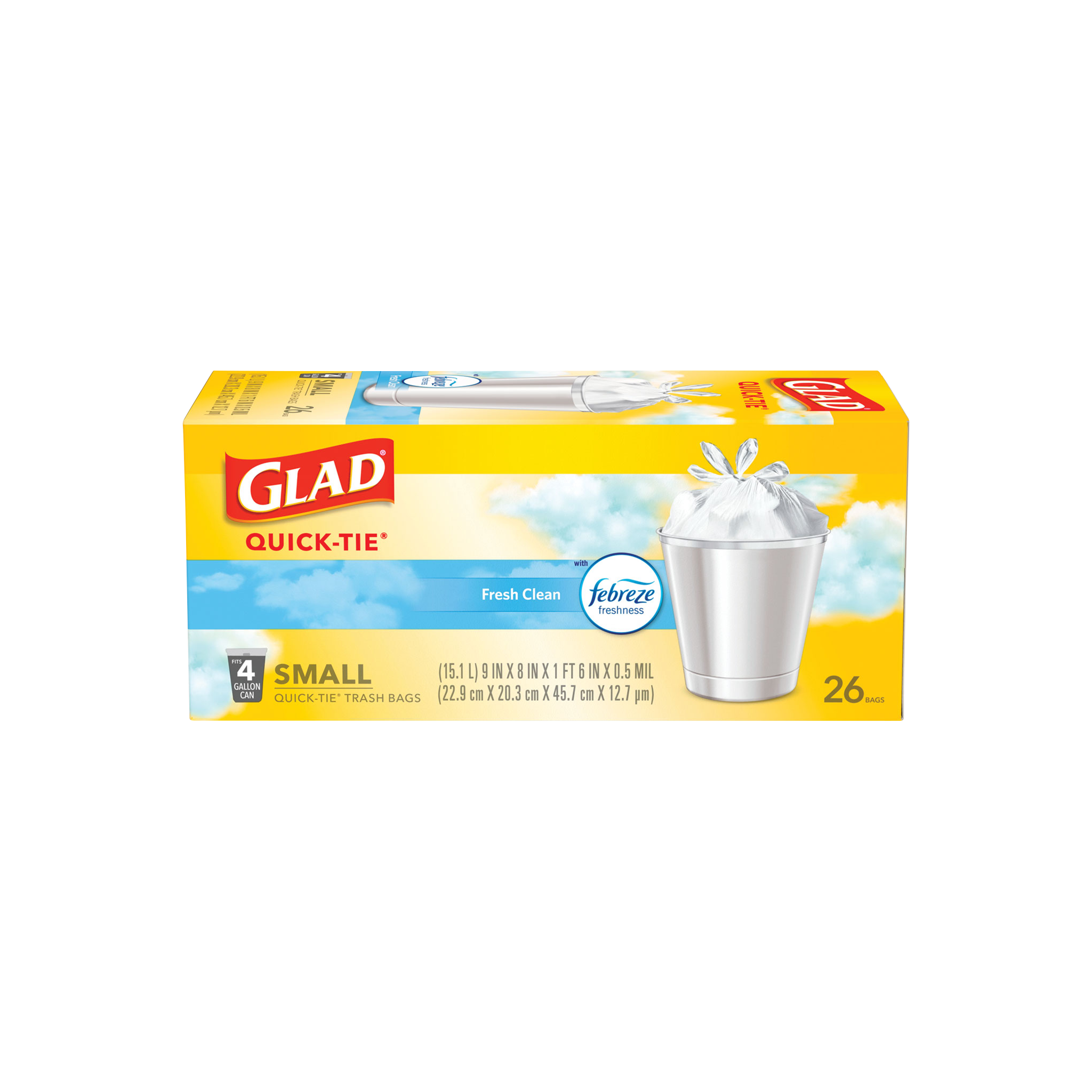 Glad Quick-Tie Trash Bags - 4 gal - 156 Pack