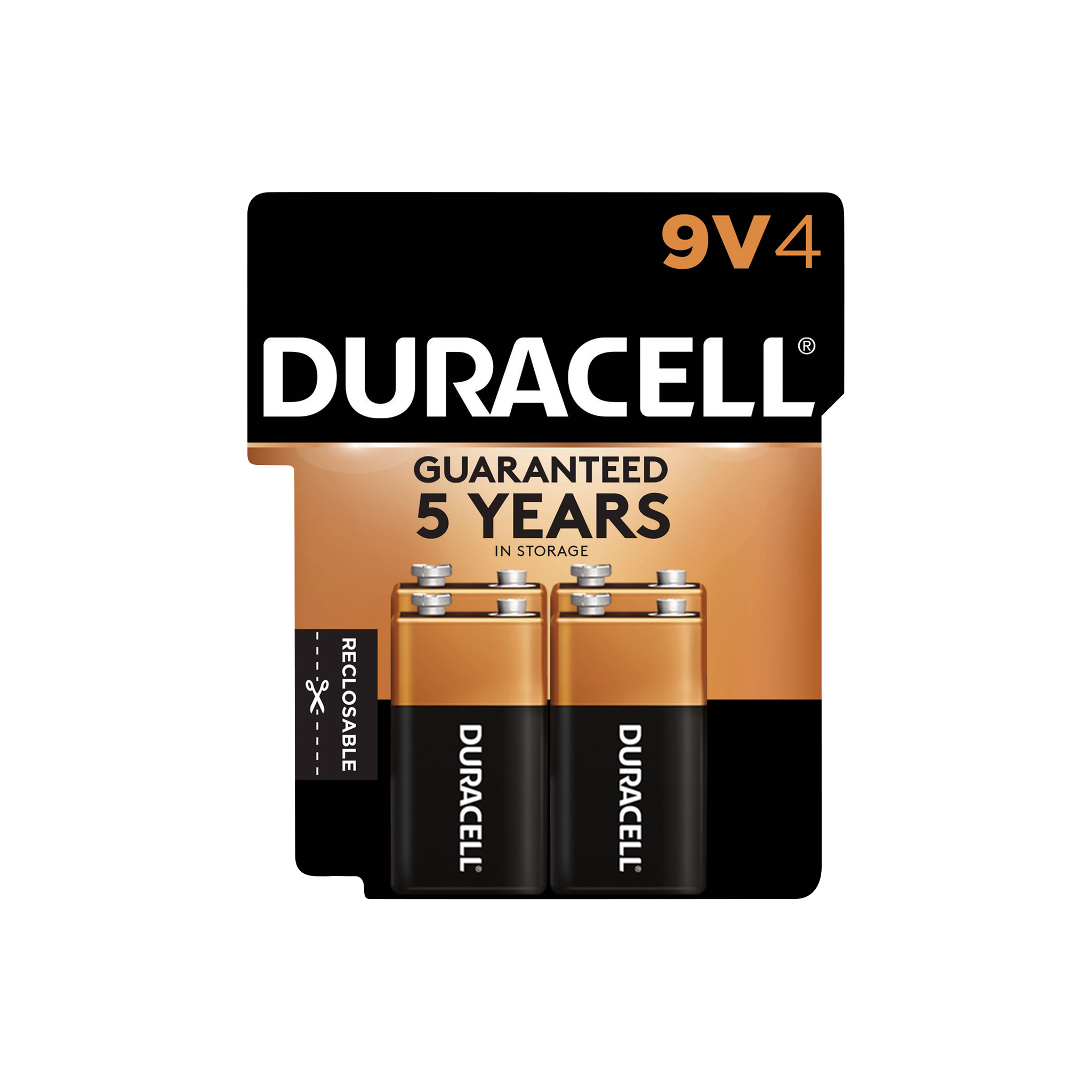 Duracell Alkaline 9V Batteries - 4 Pack