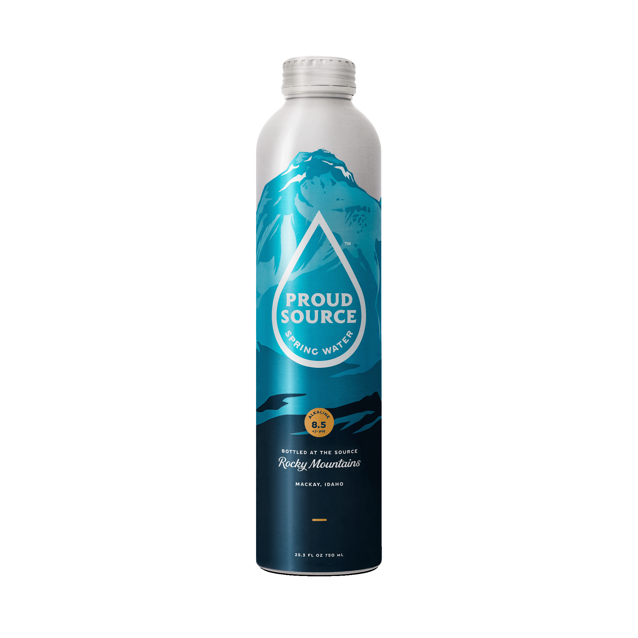 Alkaline Spring Water - Aluminum Bottles - 24 Pack