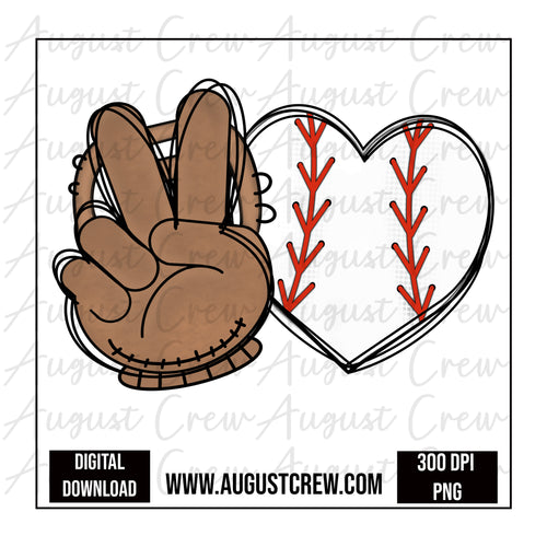 Peace Love Baseball Sublimation Design