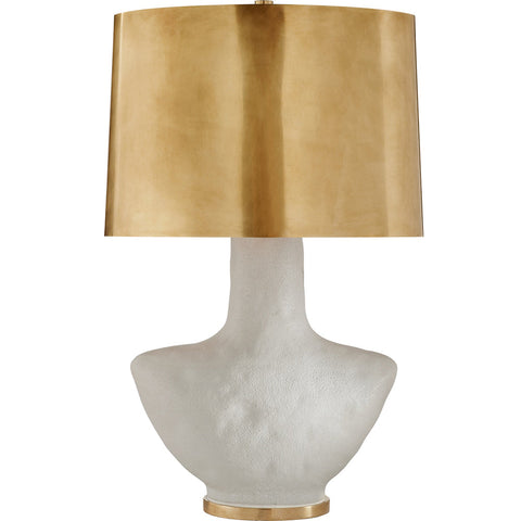 Kelly Wearstler Troye Medium Table Lamp in Antique-Burnished Brass wit