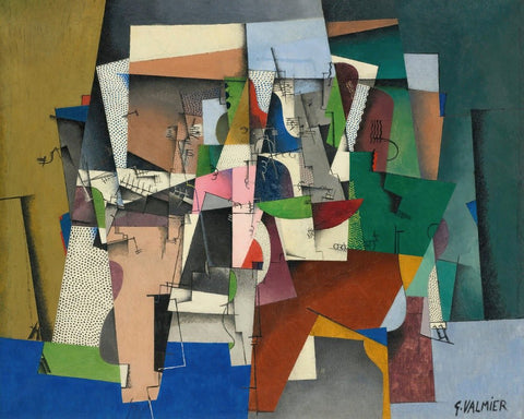 Cubist artwork by Georges Valmier shown in Ruggism collection of handmade rugs