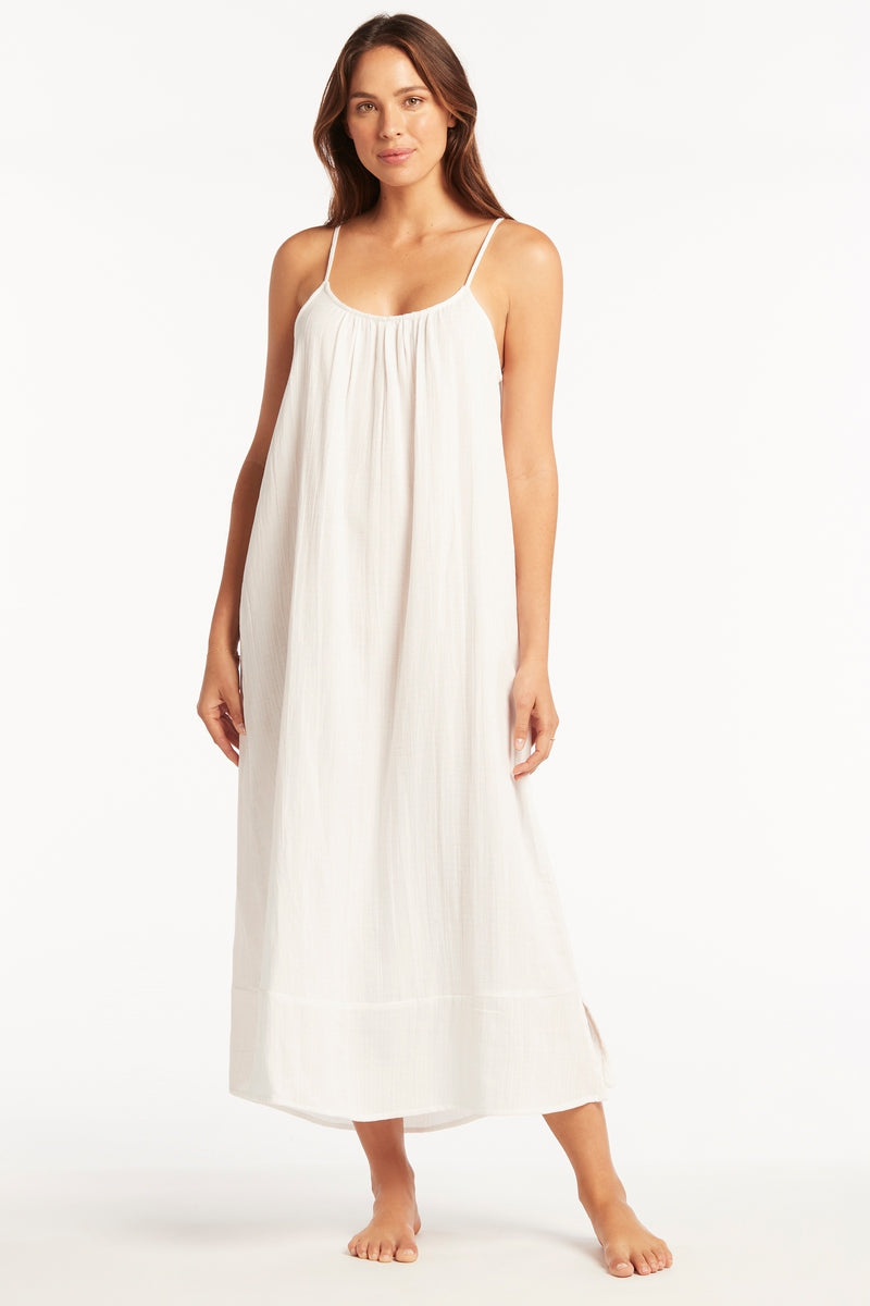 Sea Level: Surf Mesh Cover Up White – DeBra's