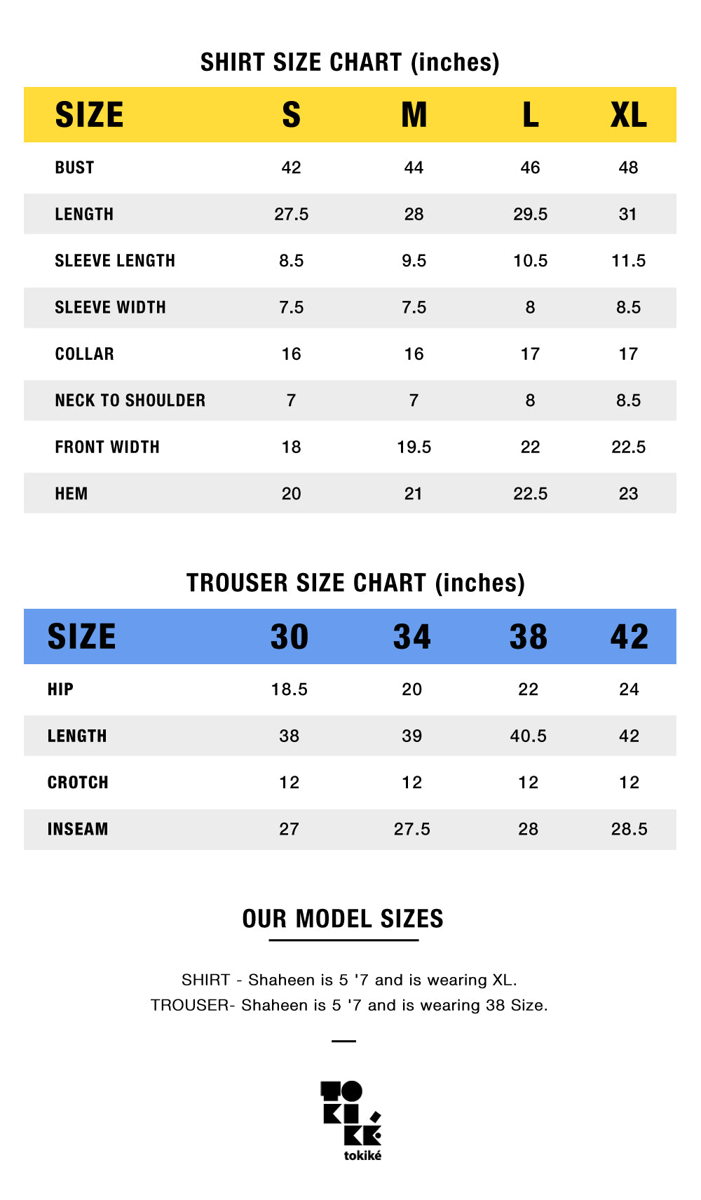 SIZE CHART WOMEN