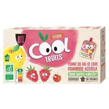 Vitabio Compote Cool Fruits Apple Raspberry Maxi 12x90g