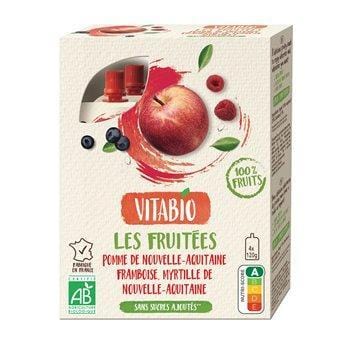 Vitabio Organic Apple Raspberry Blueberry Compote 4x1g