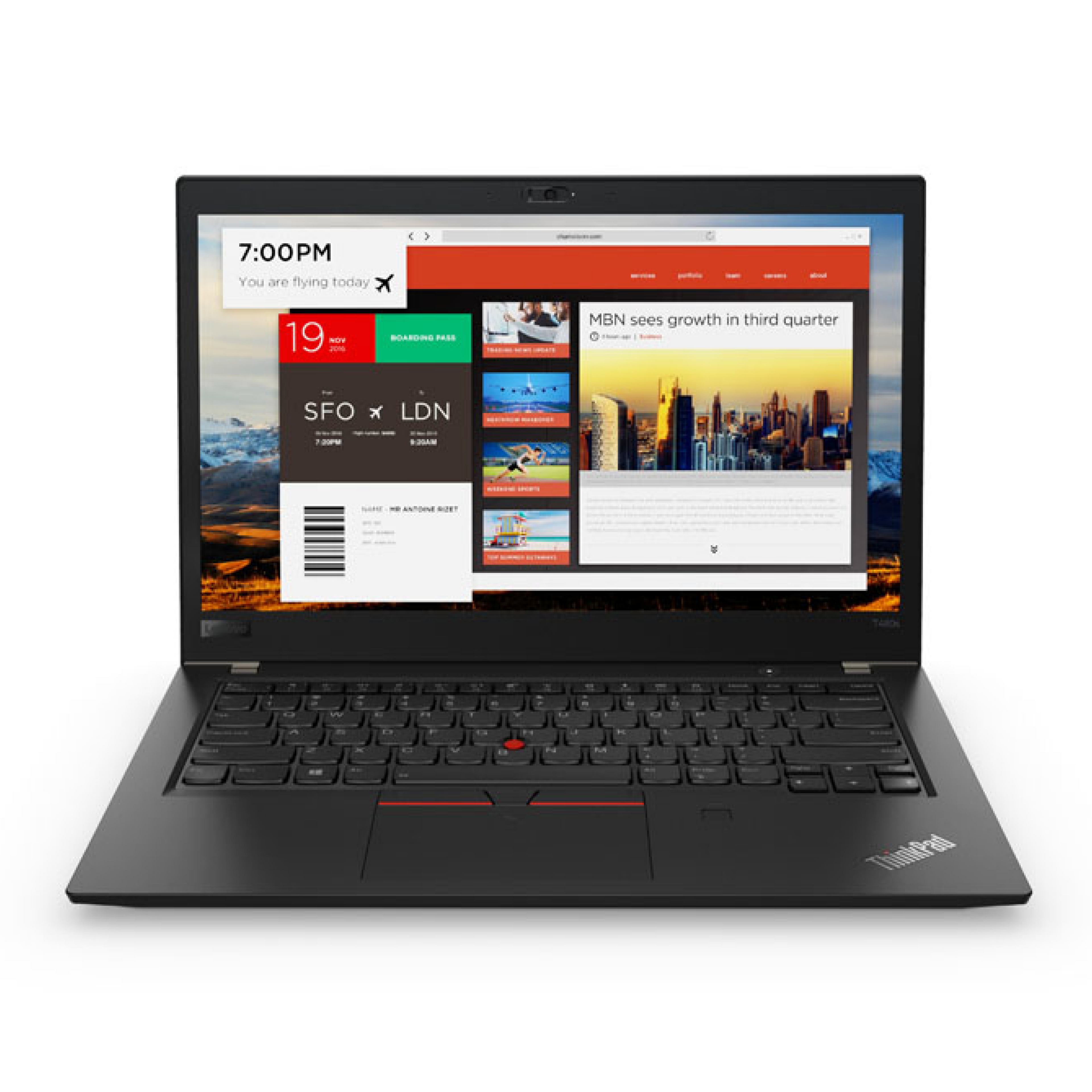 Lenovo Thinkpad T480s 14″ - Windows 10 Pro - Intel Core i7-8550U - 24 GB RAM - 512 GB