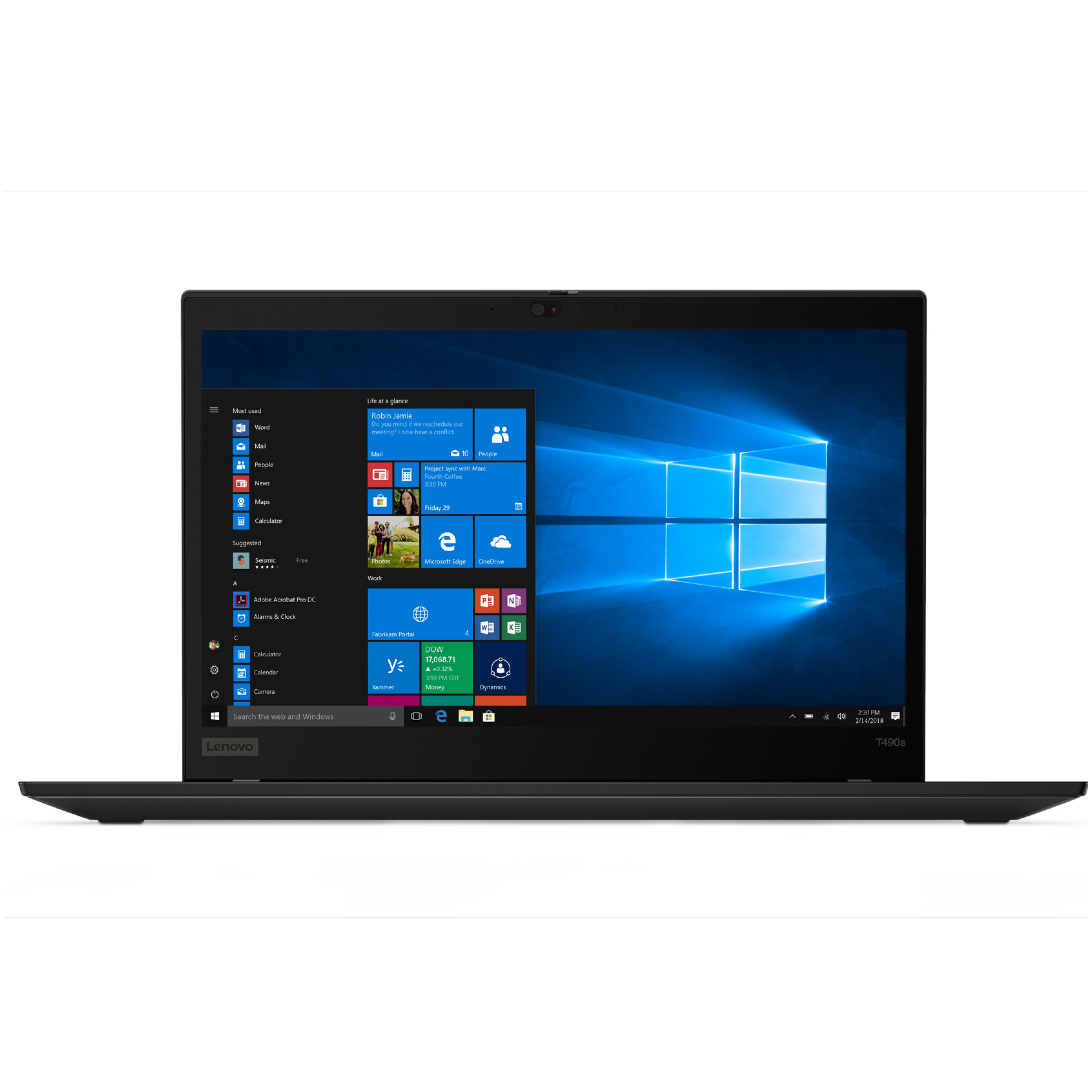 Lenovo ThinkPad T490s 14″ - Windows 10 Pro - Intel Core i5-8265U - 16 GB RAM - 512 GB