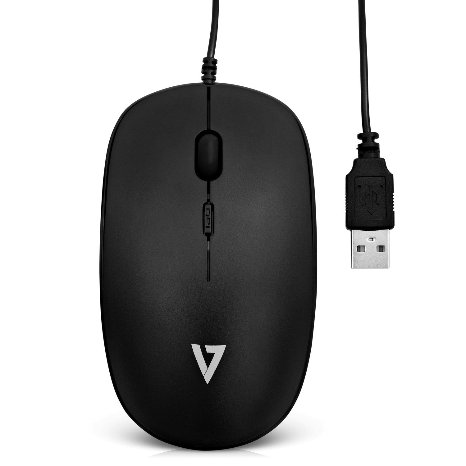 V7 Optische Maus, USB, 1600 dpi, 4 Tasten