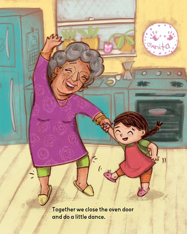 page from ABUELITA AND I MAKE FLAN by Adriana Hernandez Bergstrom