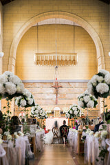 Church wedding arch